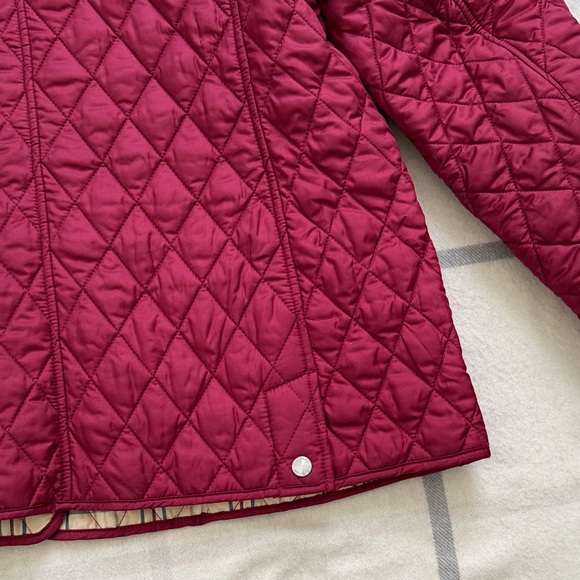 LL Bean Cranberry Quilted Jacket/Coat Extra Large Petite - Picture 7 of 14